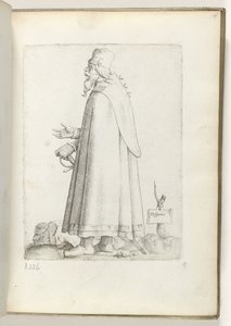 spanyol (cím a tárgyon) Oude man, naar linkek, spanyol nyelven. kb. 1550 Korunk különböző nemzeteinek attitűdjei (sorozat címe) alkotó: Enea Vico