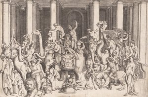 Bacchus indiai diadala, kb. 1542. alkotó: Enea Vico.
