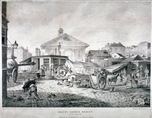 Covent Garden Market, Westminster, London, 1815 alkotó: Engelmann and Company