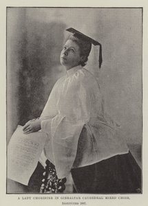Lady Chorister in Gibraltar Cathedral Vegyes kórus, 1887-ben alakult alkotó: English Photographer