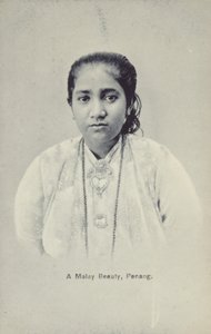 Maláj szépség, Penang (fekete-fehér fotó) alkotó: English Photographer