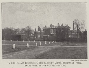 Új közbirtokosság, a Rangers Lodge, Greenwich Park, amelyet a Megyei Tanács vette át alkotó: English Photographer