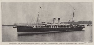 Új hajó a Harwich-Antwerpen járat számára, a Great Eastern Railway Company Brüsszeli utasszállító gőzhajója alkotó: English Photographer