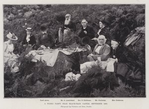 Piknik parti a Blackcraig kastély közelében, 1893. szeptember alkotó: English Photographer