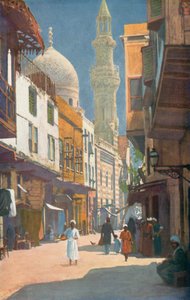 Egy utca Kairóban, Egyiptom (színes fotó) alkotó: English Photographer