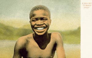 Zulu fiú, szelíd mosoly (színes fotó) alkotó: English Photographer