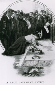 Egy járdaművész hölgy VII. Edward koronázásának idejéről alkotó: English Photographer