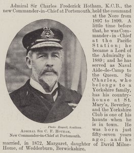 Sir C. F. Hotham admirális, Portsmouth új főparancsnoka alkotó: English Photographer