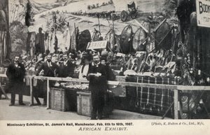 Afrikai kiállítás, Missziós kiállítás, St James’s Hall, Manchester, 1907. február 6. és 16. között (f/w fotó) alkotó: English Photographer