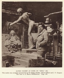 Alfred Gilbert, angol szobrász Eroszon dolgozik alkotó: English Photographer