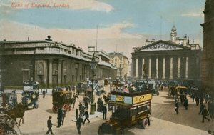 Bank of England, London. 1913-ban feladott képeslap. alkotó: English Photographer