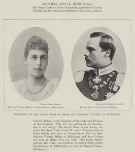 Hesse nagyhercegének és Viktória edinburghi hercegnőnek az eljegyzése alkotó: English Photographer