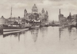 Canning Dock, Liverpool (f/w fotó) alkotó: English Photographer