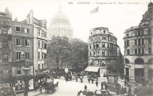 Cheapside és St Pauls Churchyard alkotó: English Photographer