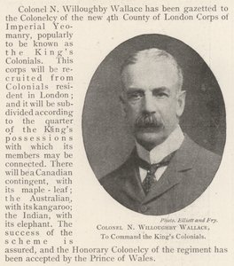 N Willoughby Wallace ezredes, a Kings Colonials parancsnoka alkotó: English Photographer