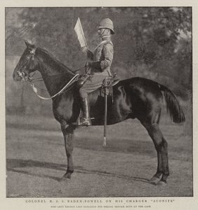 R S S Baden-Powell ezredes a Charger Aconite-ján alkotó: English Photographer