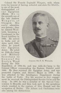 Sir F R Wingate ezredes alkotó: English Photographer