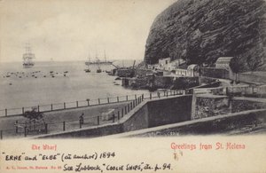 Coolie hajók Erne és Elbe, St Helena alkotó: English Photographer