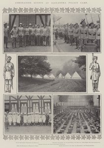 Koronázási vendégek az Alexandra Palace táborban