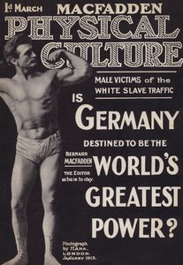 A Physical Culture magazin címlapja, 1913. január alkotó: English Photographer