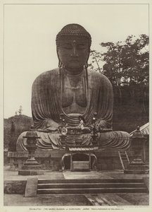 Daibutsu, a Szent Buddha, Kamakura, Japán (f/w fotó) alkotó: English Photographer
