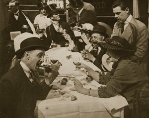 Derby Day ebédparti, Horace W. Nichols nyomata, 1910 körül (fotónyomat) alkotó: English Photographer