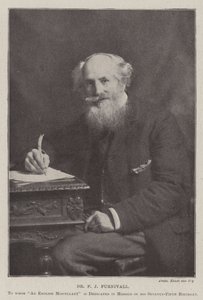 Dr. F. J. Furnivall, akinek hetvenötödik születésnapja tiszteletére egy angol vegyest ajánlanak alkotó: English Photographer