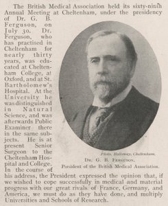 Dr. G B Ferguson, a Brit Orvosi Szövetség elnöke alkotó: English Photographer