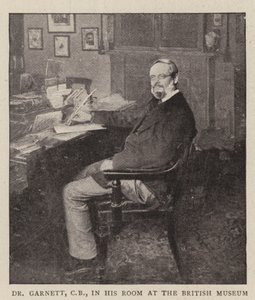 Dr. Garnett, CB, a British Museum szobájában alkotó: English Photographer