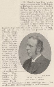 Dr. H C G Moule, Durham új püspöke alkotó: English Photographer