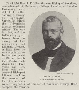 Dr. J E Hine, Zanzibár új püspöke alkotó: English Photographer