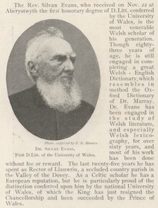 Dr. Silvan Evans, a Walesi Egyetem első DLittje alkotó: English Photographer