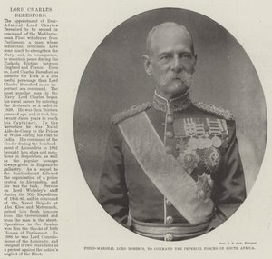 Lord Roberts tábornagy, hogy vezesse a birodalmi erőket Dél-Afrikában alkotó: English Photographer