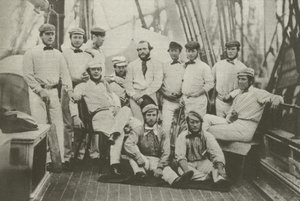 Az első angol krikettcsapat Amerikába utazott, 1859. szeptember 7. (f/w fotó) alkotó: English Photographer