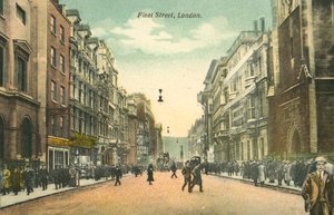 Fleet Street, London (színes fénykép) alkotó: English Photographer