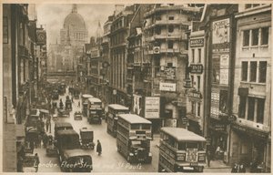 Fleet Street és St Pauls Cathedral, London alkotó: English Photographer