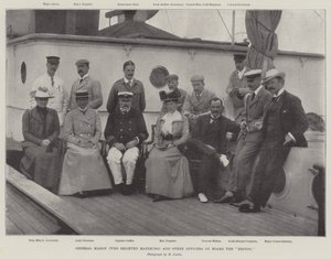 Mahon tábornok (Aki felmentette Mafekinget) és más tisztek a Briton fedélzetén alkotó: English Photographer
