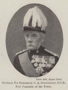 Sir Frederick C A Stephenson tábornok, GCB, a Tower új rendőrkapitánya alkotó: English Photographer