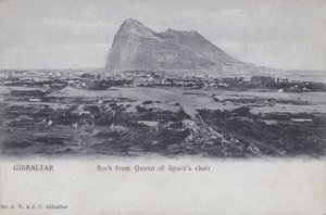 Gibraltár, szikla a spanyol királynő székéből (f/w fotó) alkotó: English Photographer