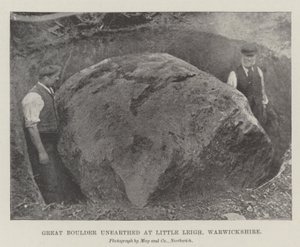 Great Boulder előkerült Little Leigh-ben, Warwickshire-ben alkotó: English Photographer