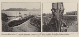 A HMS Powerful a hongkongi Kowloon dokkjában alkotó: English Photographer