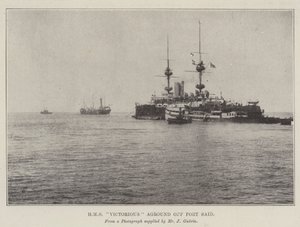 HMS Victorious zátonyra Port Said mellett alkotó: English Photographer