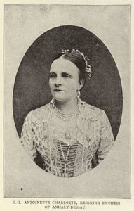 H H Antoinette Charlotte, Anhalt-Dessau uralkodó hercegnője alkotó: English Photographer