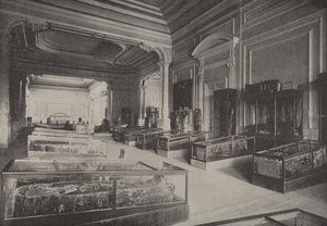 A királyi múmiák terme, amelyben II. Ramszesz, Izrael fiait elnyomó múmiája található alkotó: English Photographer