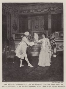 Őfelsége színháza, Mr. Tree Voltaire szerepében és Miss Kate Rorke Mademoiselle Duvarney szerepében Mr Gilbert Parkers játékában, A hatalmasok székei alkotó: English Photographer