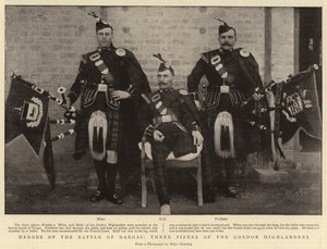 A dargai csata hősei, a Gordon Highlanders három csövese alkotó: English Photographer