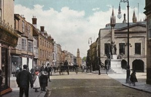 High Street és Victoria Queen Memorial, Newport alkotó: English Photographer