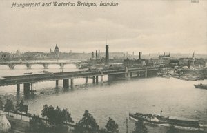 Hungerford és Waterloo Bridges, London alkotó: English Photographer