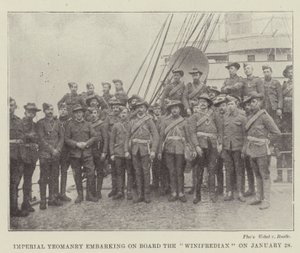Imperial Yeomanry január 28-án felszáll a Winifredian fedélzetére alkotó: English Photographer