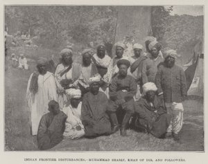Indian Frontier Disturbances, Muhammad Sharif, Khan of Dir és Followers alkotó: English Photographer